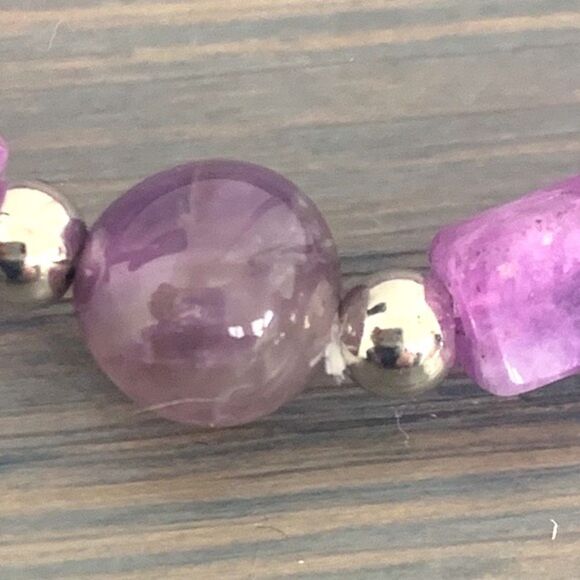Men’s Amethyst Natural Stone Purple Healing Boho Stretch Meditation Bracelet NEW - Picture 4 of 9